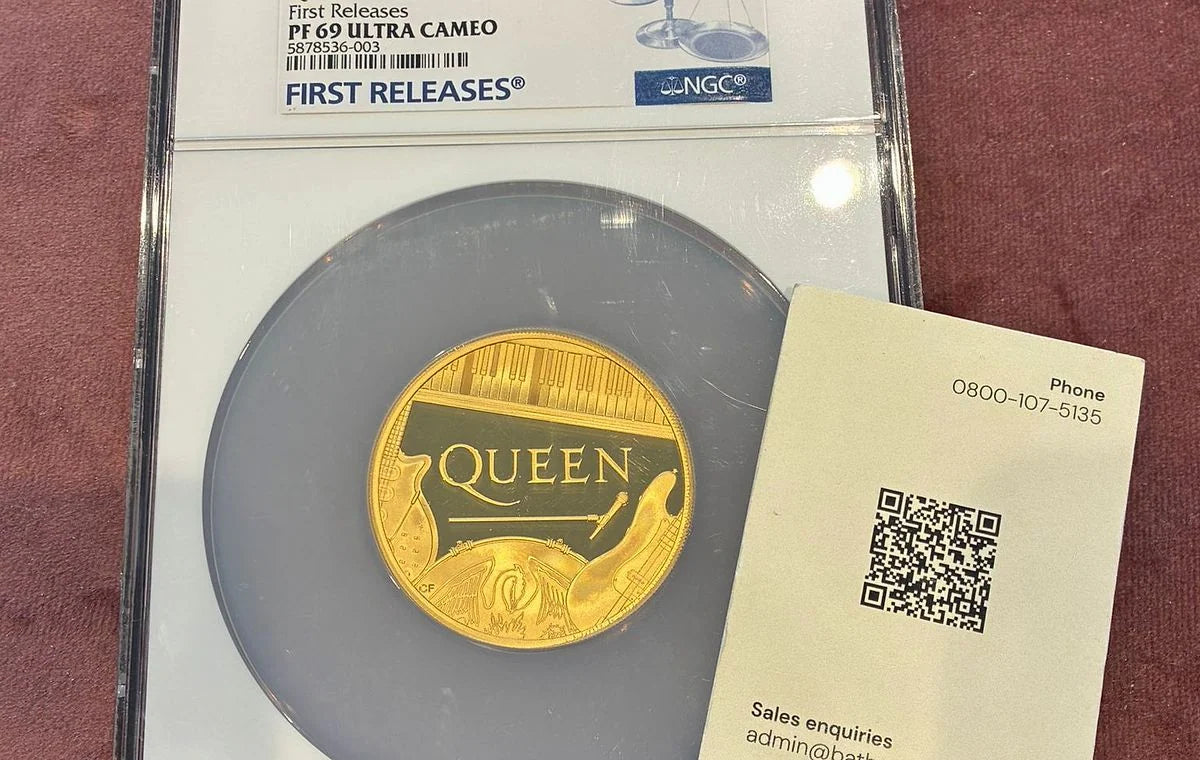 Proof coin with BSC contact card