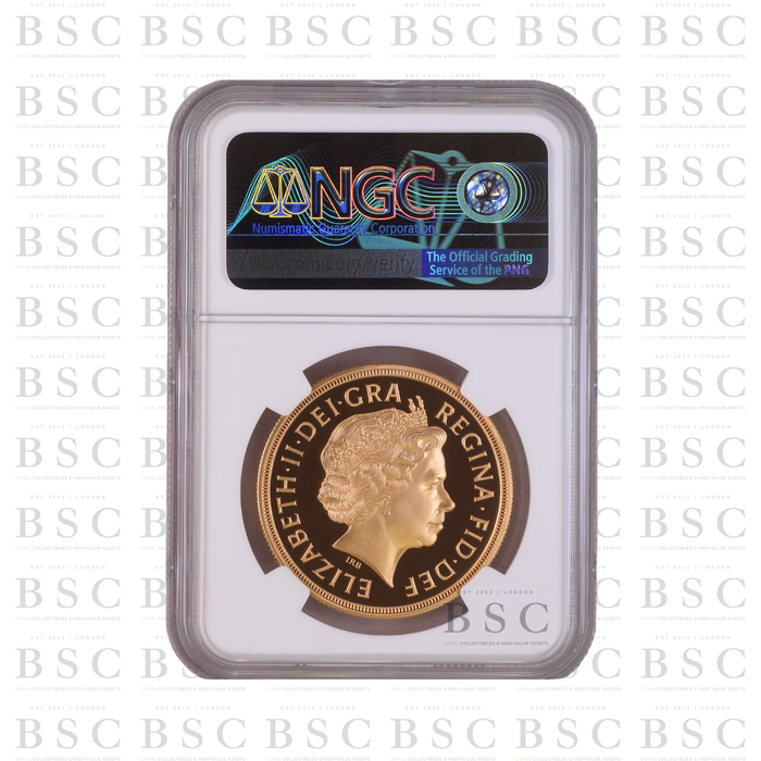 2004 GB £5 Quintuple Sovereign St George Gold Proof Coin PF70 NGC