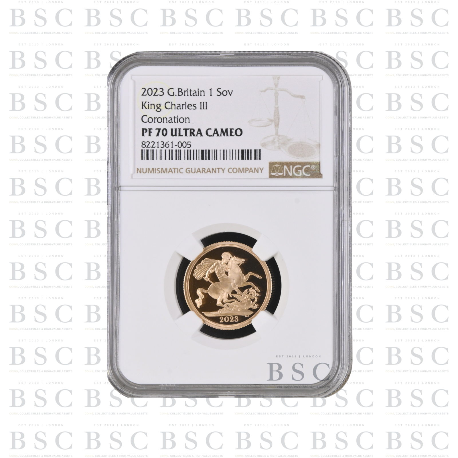 2023 Full Sovereign King Charles III Coronation Proof Gold Coin NGC PF70 Ultra Cameo