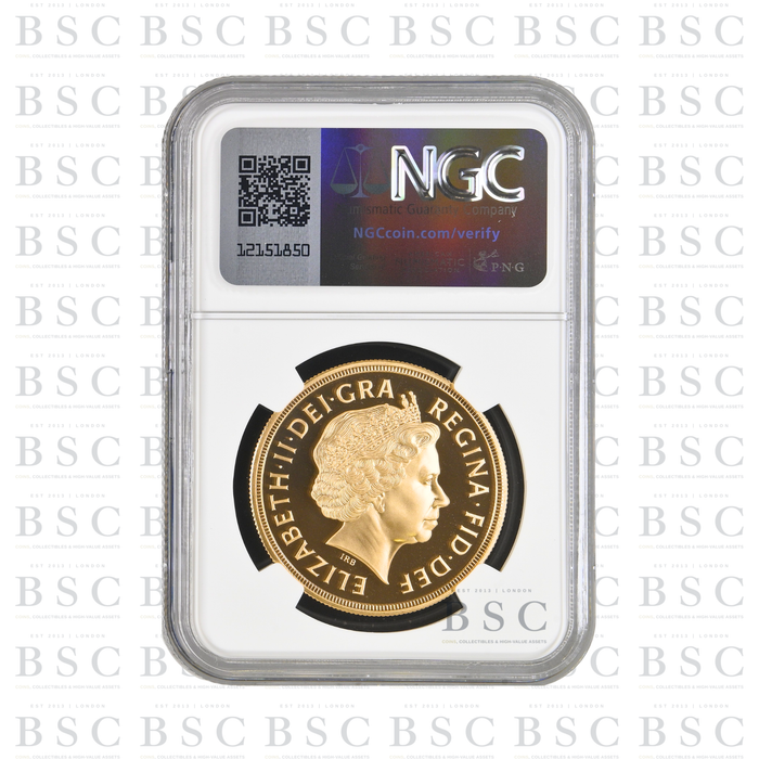 2008 £5 Quintuple Sovereign St George Proof Gold Coin PF70 NGC