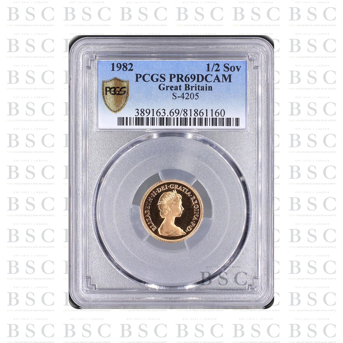 1982 Half Sovereign Proof Gold Coin - PCGS PR69 DCAM