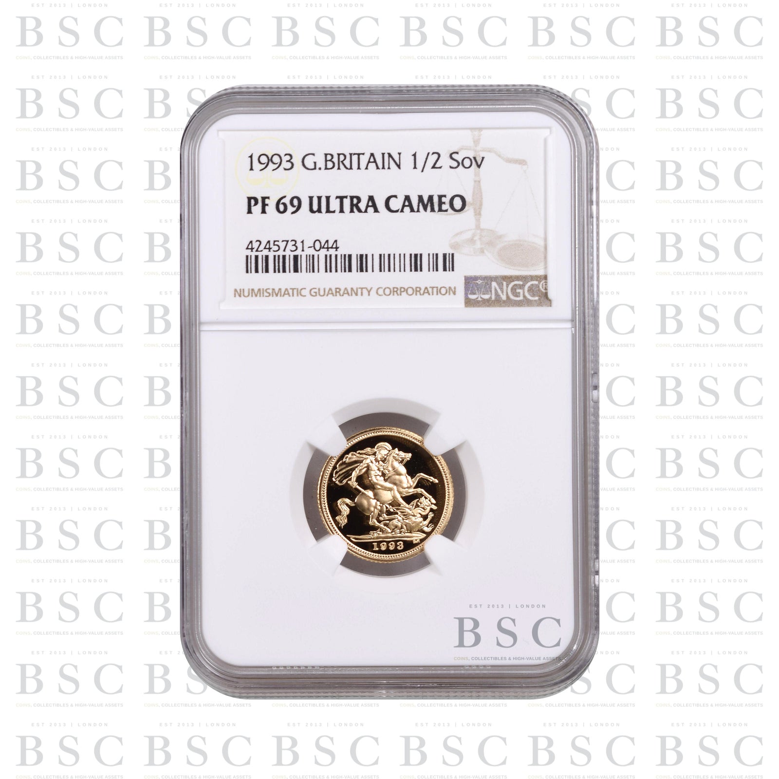 1993 Half Sovereign Elizabeth II Proof Gold Coin - NGC PF69 Ultra Cameo