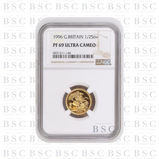 1996 Half Sovereign Elizabeth II Proof Gold Coin - NGC PF69 Ultra Cameo
