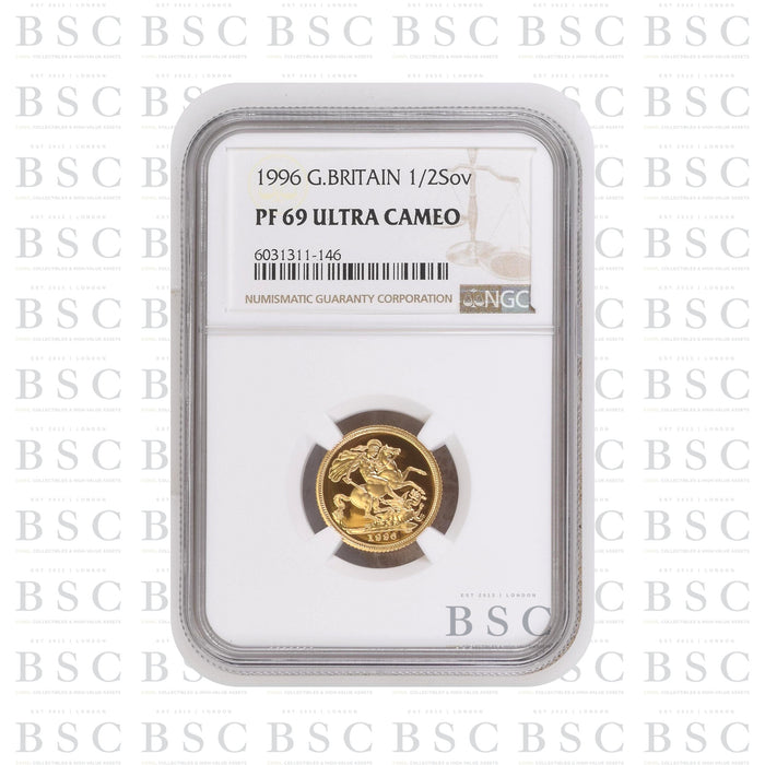 1996 Half Sovereign Elizabeth II Proof Gold Coin - NGC PF69 Ultra Cameo