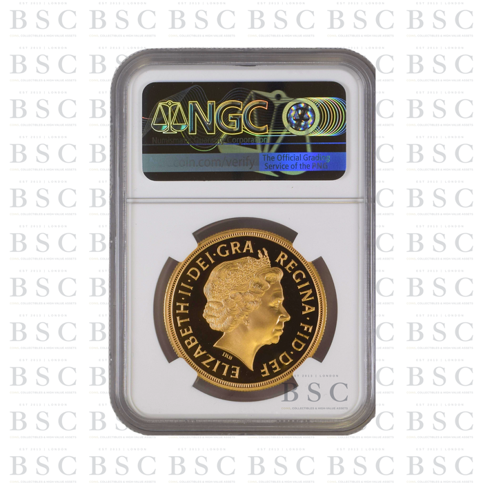 2004 £5 Quintuple Sovereign St George Proof Gold Coin PF70 NGC