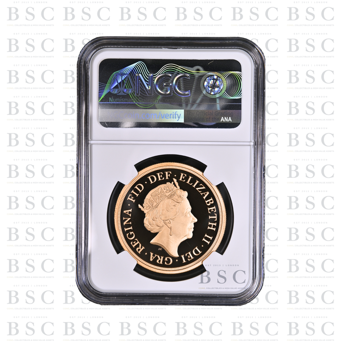 2019 £5 Quintuple Sovereign St George Proof Gold Coin PF69 NGC