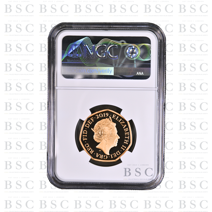 2019 50p Piedfort Scouting Proof Gold Coin PF69 NGC