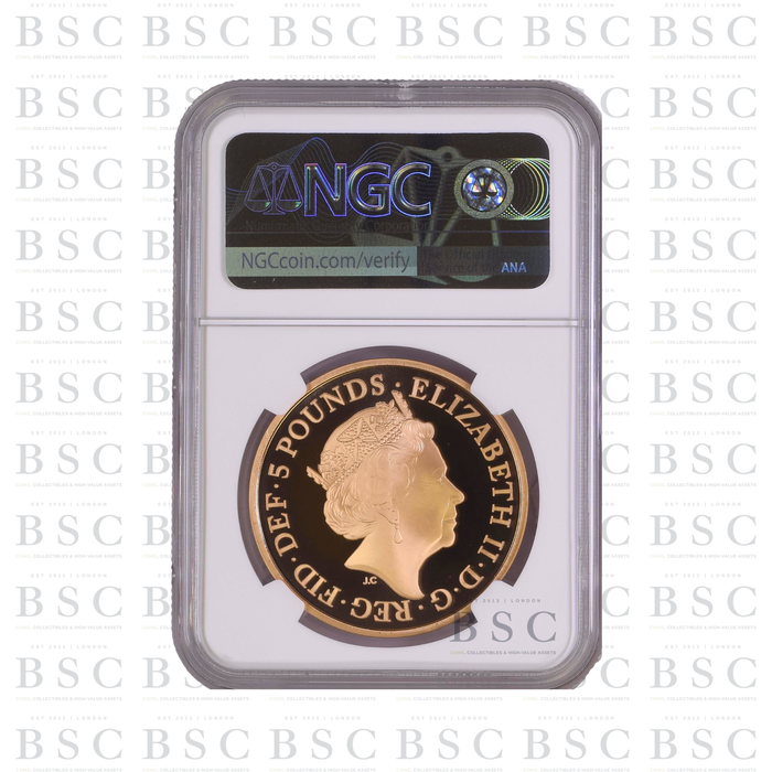 2020 GB £5 End of World War II Proof Gold Coin PF70 NGC