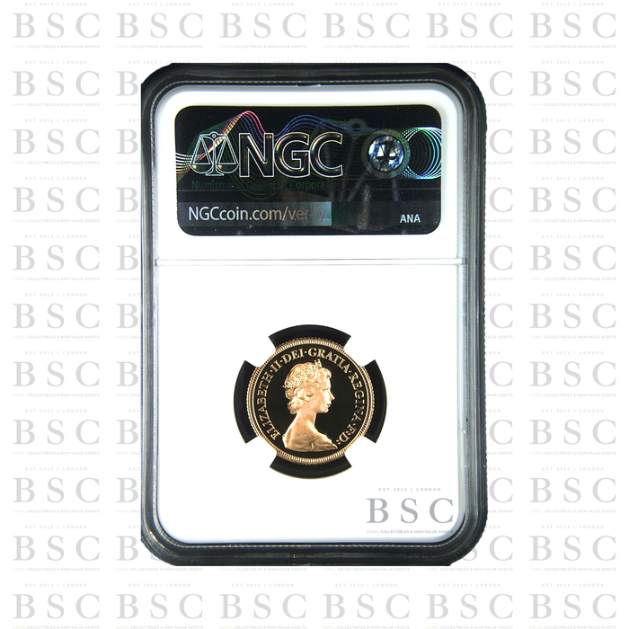 1980 Full Sovereign St George Proof Gold Coin PF70 NGC