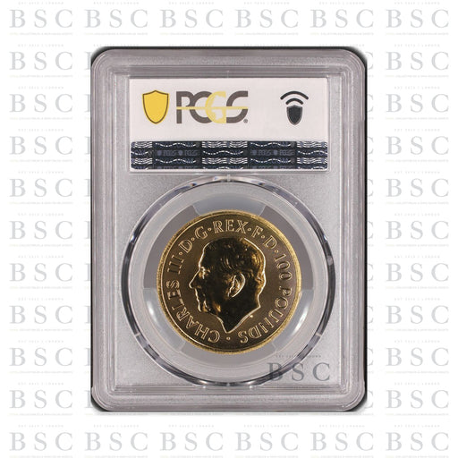 2025 1oz £100 Royal Tudor Beasts Greyhound of Richmond Gold Coin MS69 PCGS