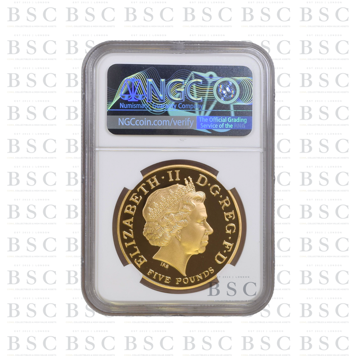 2005 £5 Battle of Trafalgar Proof Gold Coin PF69 NGC