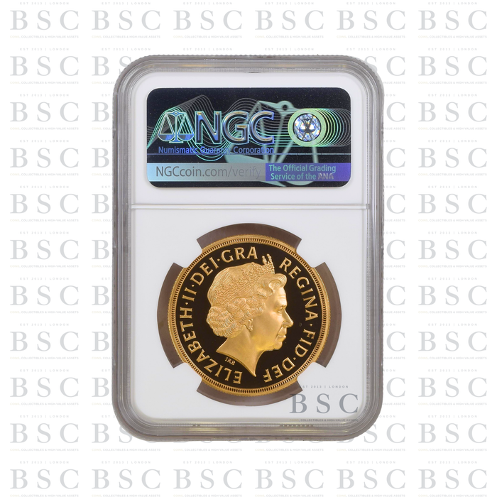 2008 GB £5 Quintuple Sovereign St George Gold Proof Coin PF69 NGC