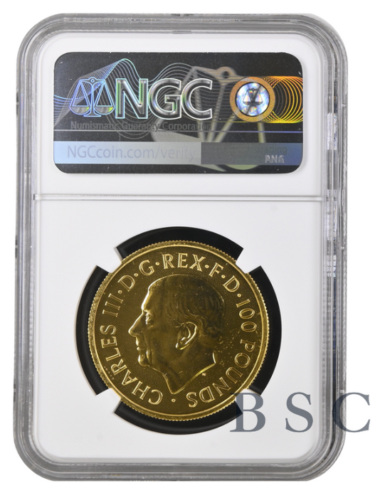 2025 Great Britain £100 Britannia & Liberty 1oz Gold Coin NGC MS68