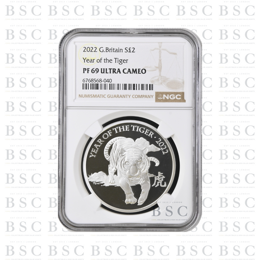 2022 Year of the Tiger 1oz Silver Proof NGC PF69 Ultra Cameo front
