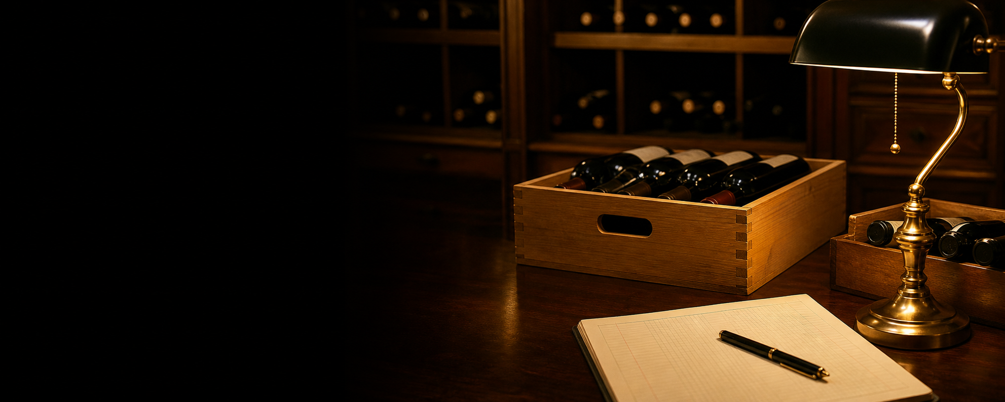 Vintage wine cases held in bonded storage